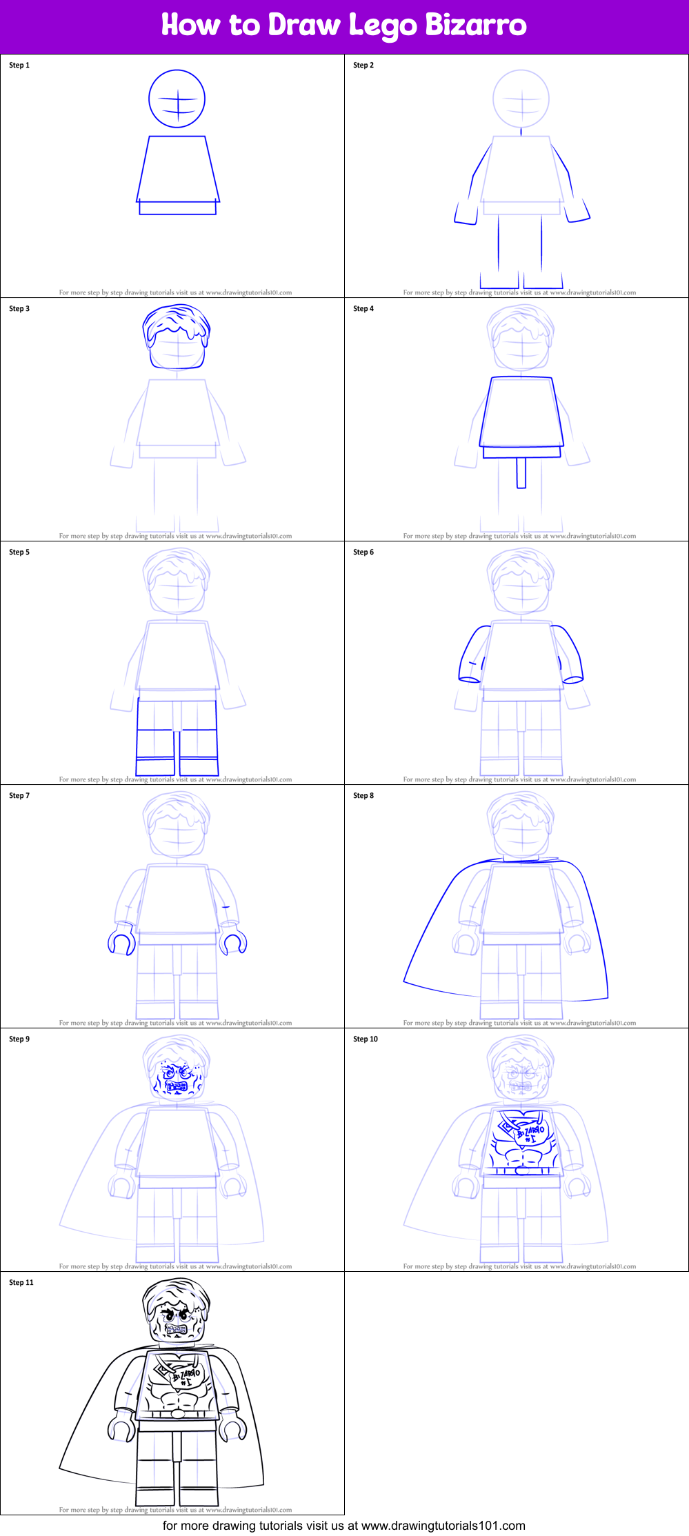 how to draw lego characters