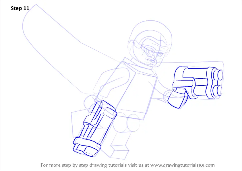 Learn How to Draw Lego Falcon (Lego) Step by Step : Drawing Tutorials