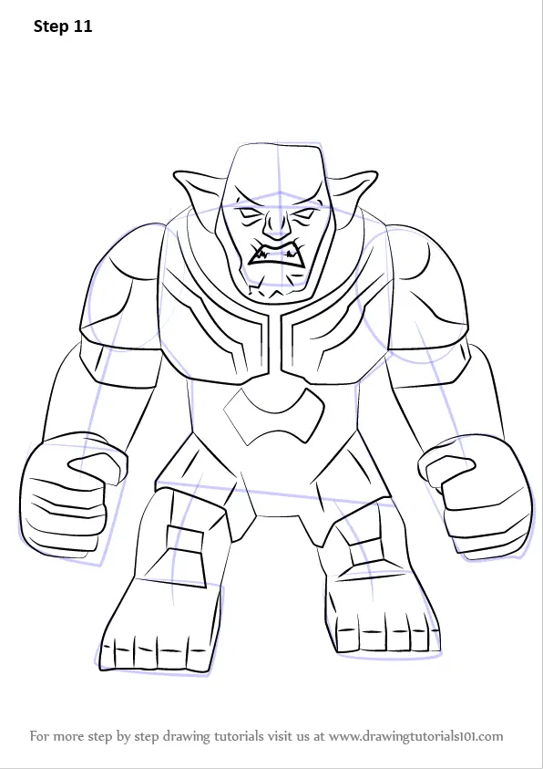 Learn How to Draw Lego Green Goblin (Lego) Step by Step : Drawing Tutorials