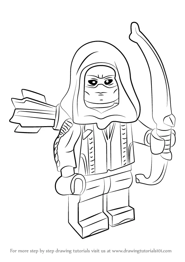 Learn How to Draw Lego Roy Harper (Lego) Step by Step : Drawing Tutorials