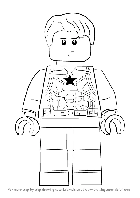 Learn How to Draw Lego Steve Rogers (Lego) Step by Step : Drawing Tutorials