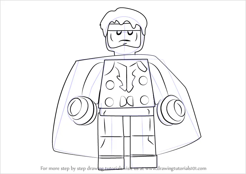 Step By Step How To Draw Lego Wiccan : Drawingtutorials101.com