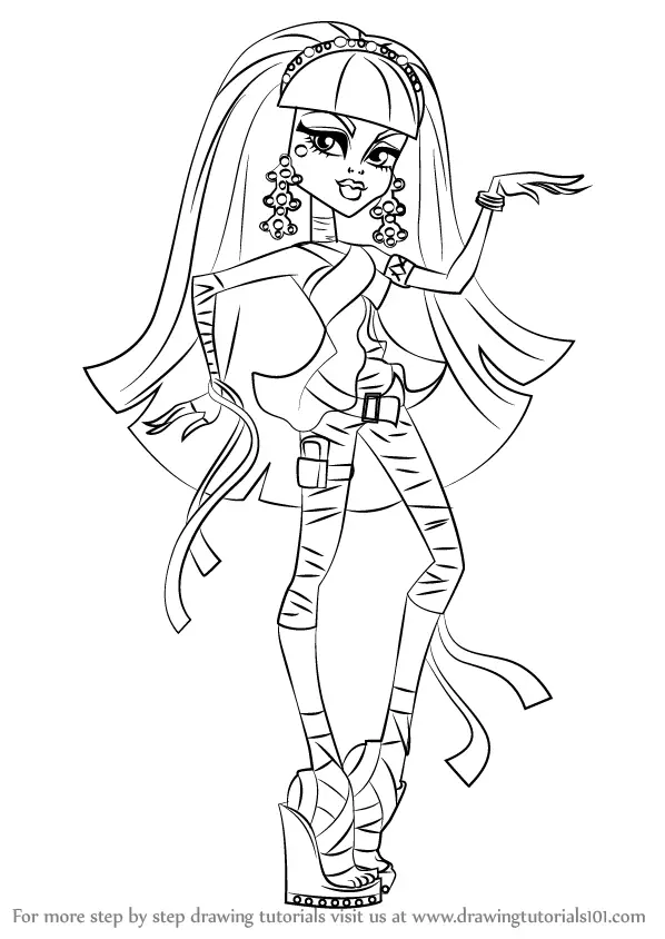 Learn How to Draw Cleo de Nile from Monster High (Monster High) Step by