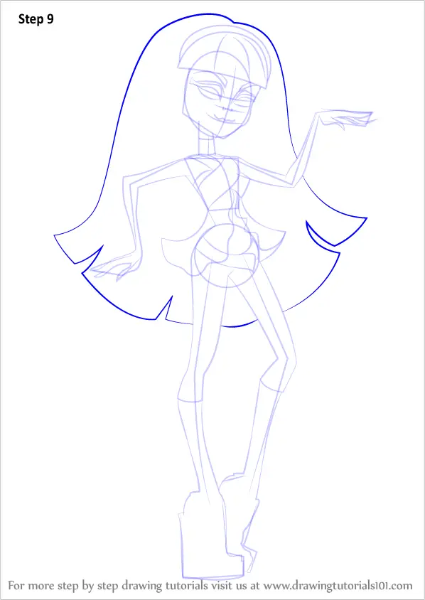 Learn How to Draw Cleo de Nile from Monster High (Monster High) Step by Step : Drawing Tutorials