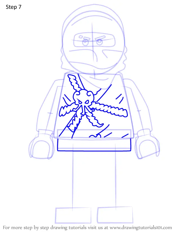 Step by Step How to Draw Jay from Ninjago : DrawingTutorials101.com