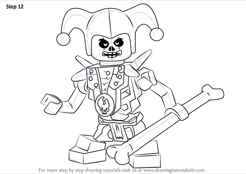 Learn How to Draw Krazi from Ninjago (Ninjago) Step by Step : Drawing