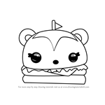 How to Draw Hammy Burger from Num Noms