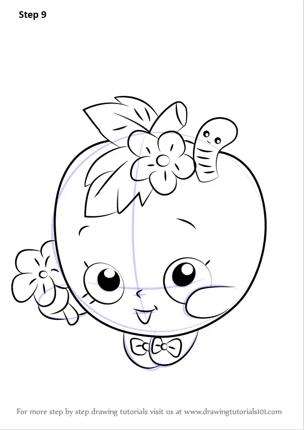 Learn How To Draw Apple Blossom From Shopkins (Shopkins) Step By Step ...