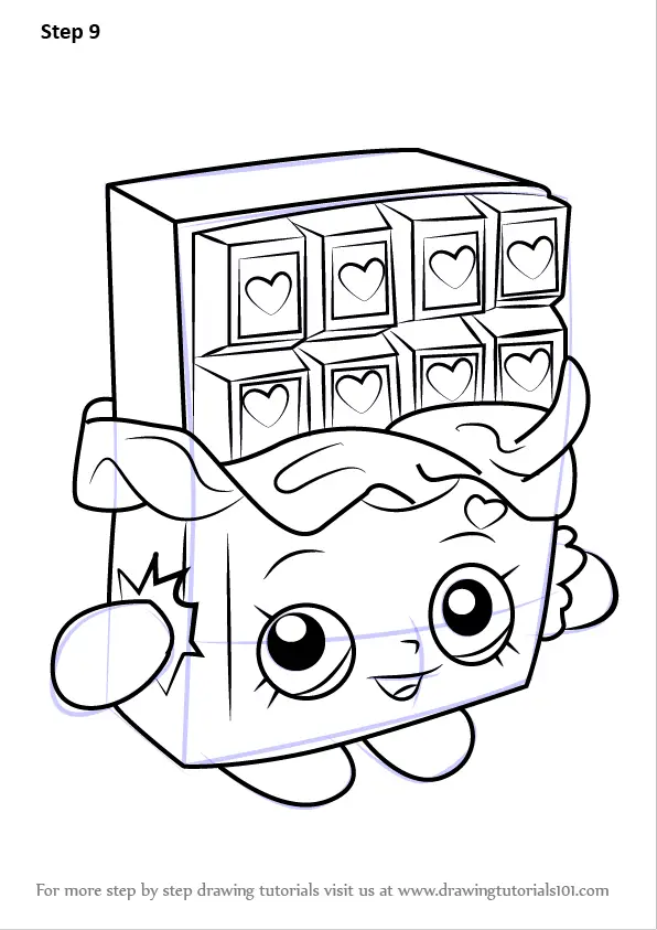 Learn How To Draw Cheeky Chocolate From Shopkins Shopkins Step By Step Drawing Tutorials