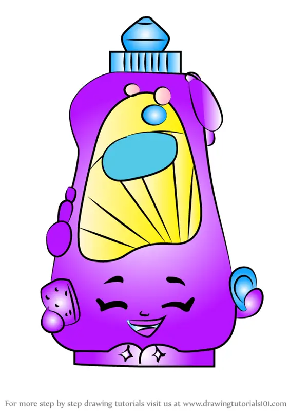 Learn How to Draw Dishy Liquid from Shopkins (Shopkins) Step by Step