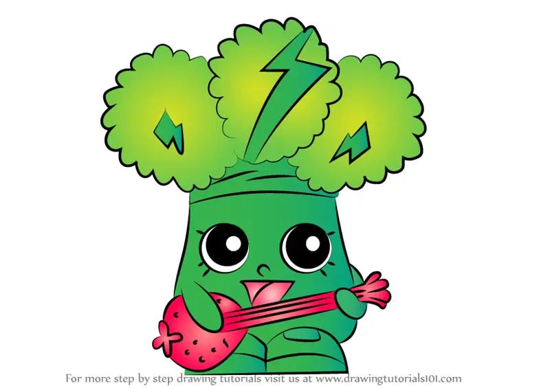 Learn How to Draw Rockin' Broc from Shopkins (Shopkins) Step by Step