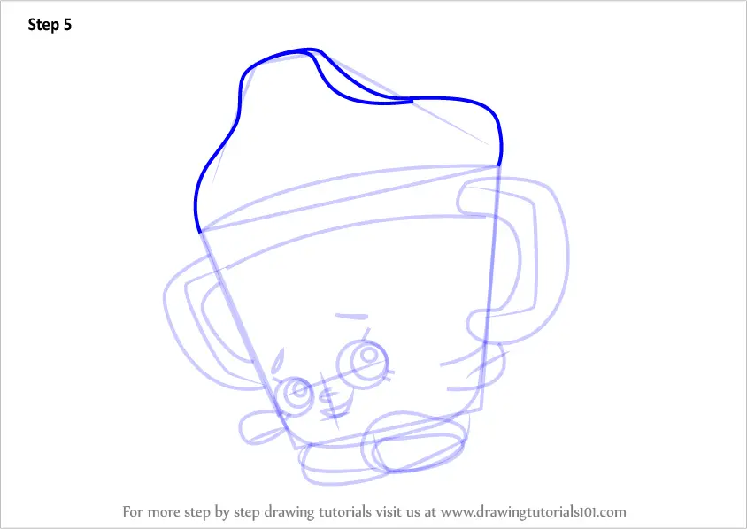 Step by Step How to Draw Sippy Sips from Shopkins