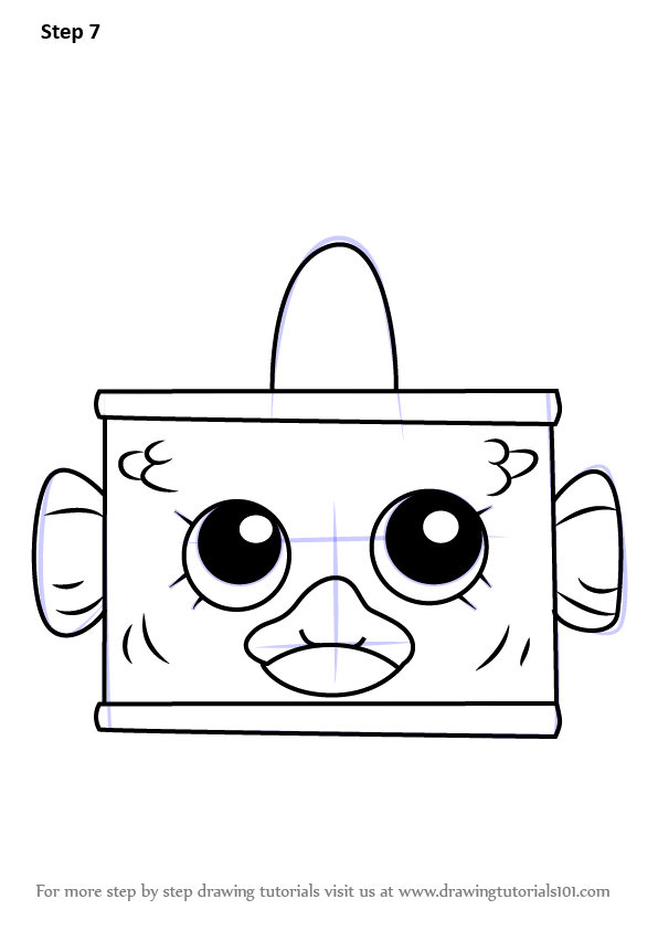 Step by Step How to Draw Tin'a'Tuna from Shopkins : DrawingTutorials101.com