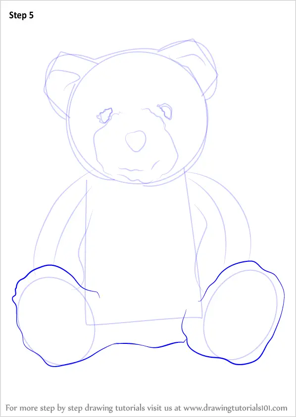 Learn How to Draw a Teddy Bear (Soft Toys) Step by Step : Drawing Tutorials