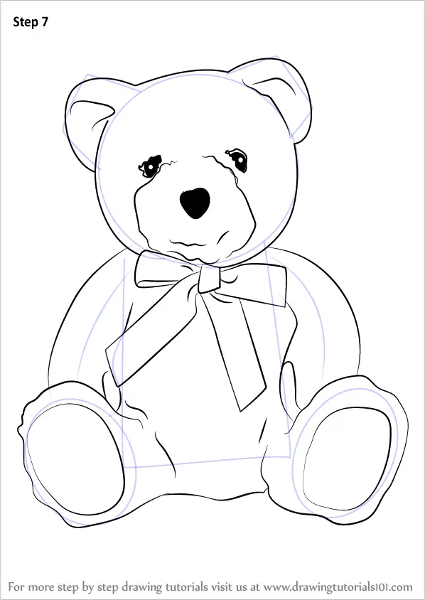 Learn How to Draw a Teddy Bear (Soft Toys) Step by Step Drawing Tutorials