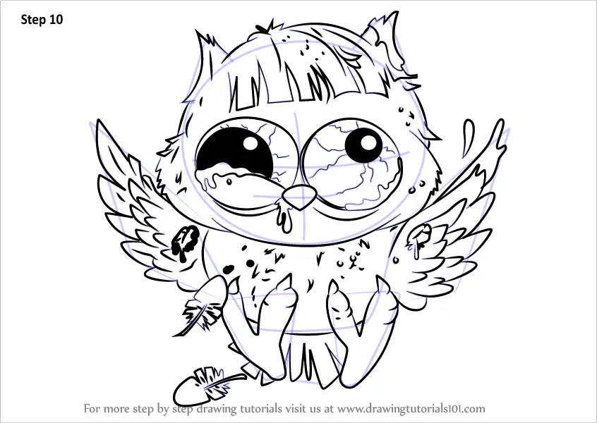 Learn How to Draw Foul Owl from The Ugglys Pet Shop (The Ugglys Pet