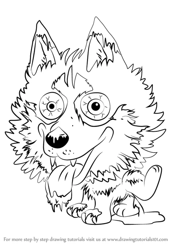Learn How to Draw Hideous Husky from The Ugglys Pet Shop (The Ugglys