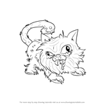 How to Draw Putrid Persian from The Ugglys Pet Shop