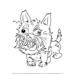 How to Draw Snotty Schnauzer from The Ugglys Pet Shop