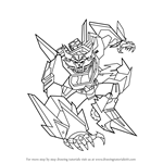 How to Draw Steeljaw from Transformers