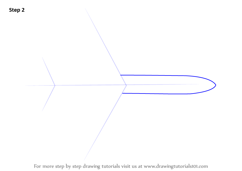 Learn How to Draw an Aeroplane Topview (Airplanes) Step by Step