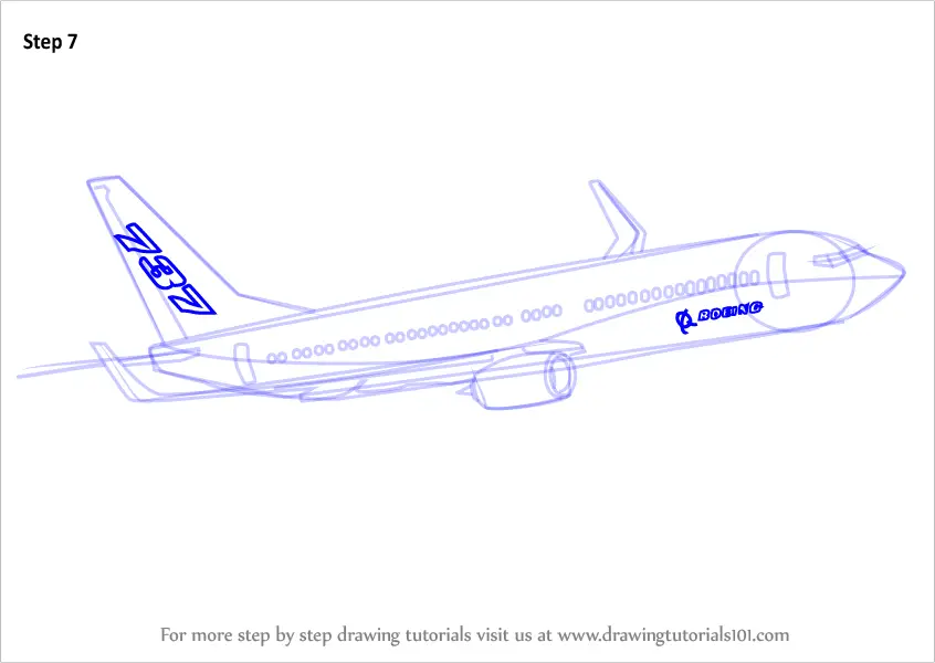 Как нарисовать самолет boeing 747