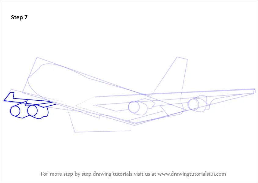 Как нарисовать самолет boeing 747