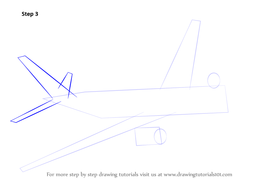 Learn How to Draw Flying Boeing Aeroplane (Airplanes) Step by Step ...