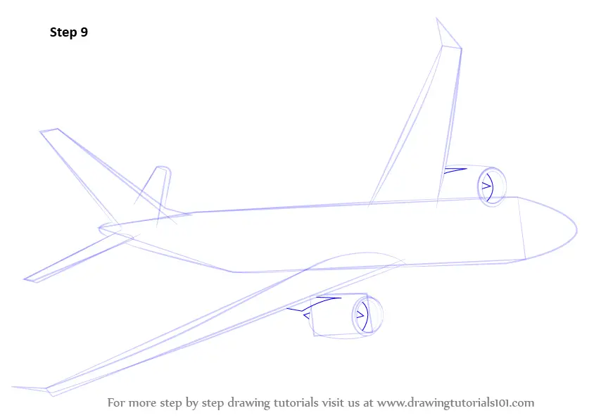 Learn How to Draw Flying Boeing Aeroplane (Airplanes) Step by Step ...