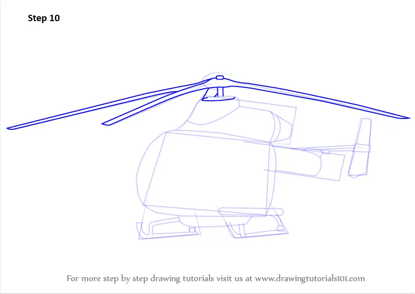Как нарисовать вертолет поэтапно