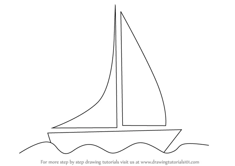 Learn How to Draw a Boat for Kids (Boats and Ships) Step by Step