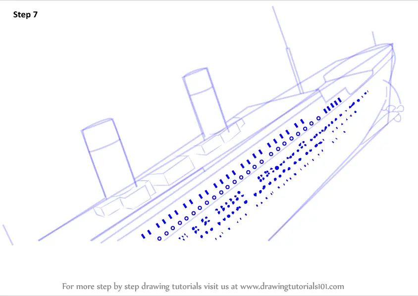 How to Draw Titanic Easy Step by Step Art Tutorial - YouTube