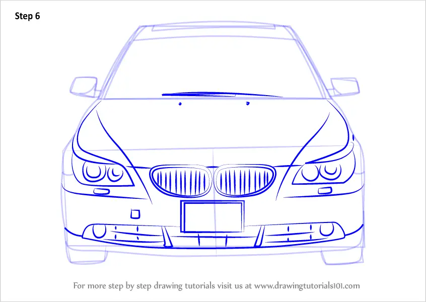Learn How to Draw Car Front View (Cars) Step by Step Drawing Tutorials