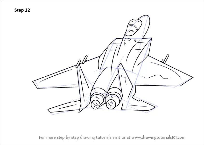 Download Learn How to Draw Fighter Jet Aircraft (Fighter Jets) Step ...