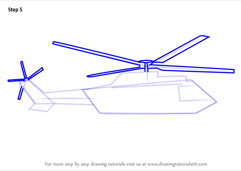 Learn How to Draw Military Helicopter Easy (Military) Step by Step