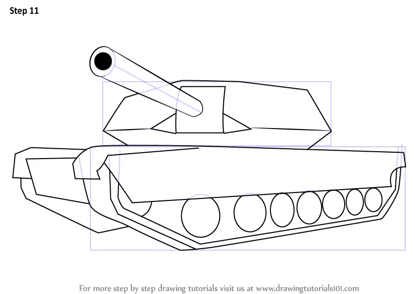 Learn How to Draw a Simple Tank (Military) Step by Step Drawing Tutorials