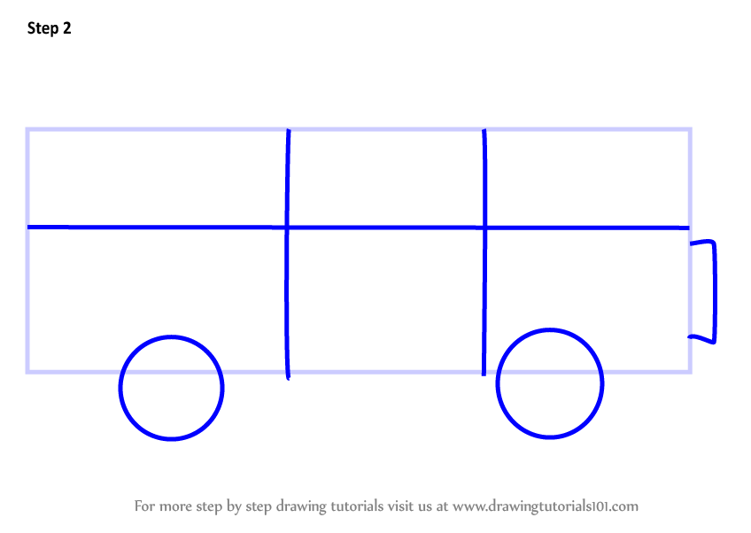 Learn How to Draw a Camper Van (Other) Step by Step : Drawing Tutorials