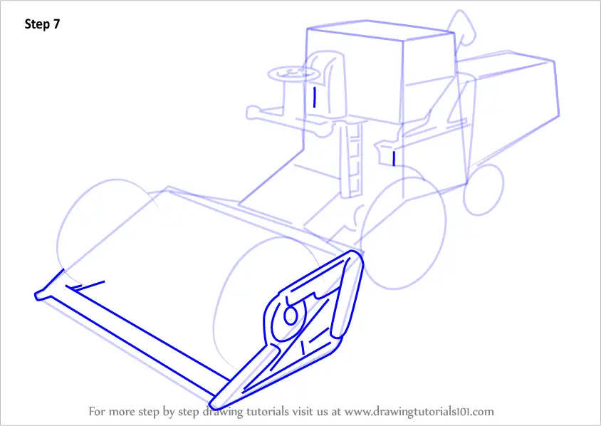 Learn How to Draw Combine Harvester (Other) Step by Step Drawing