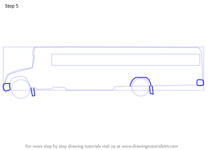 Learn How to Draw a School Bus (Other) Step by Step : Drawing Tutorials