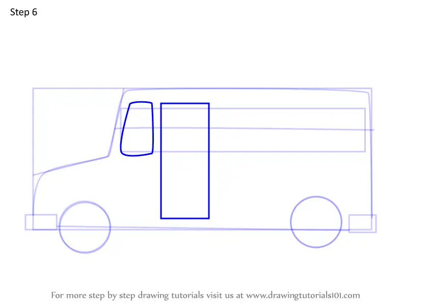 Learn How to Draw a Simple School Bus (Other) Step by Step : Drawing