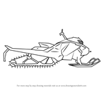 How to Draw a Simple Snowmobile