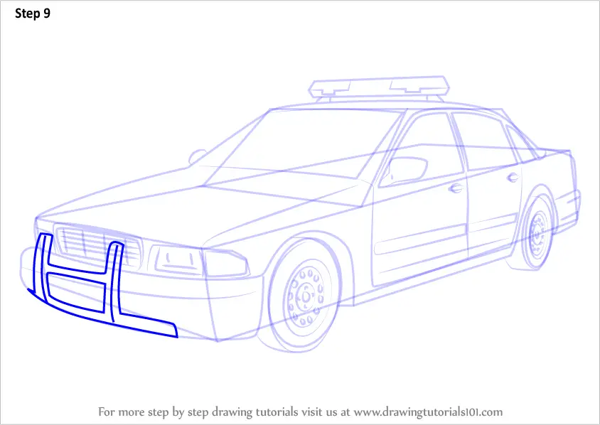 Step By Step How To Draw A Police Car