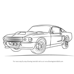 How to Draw a 1968 Mustang