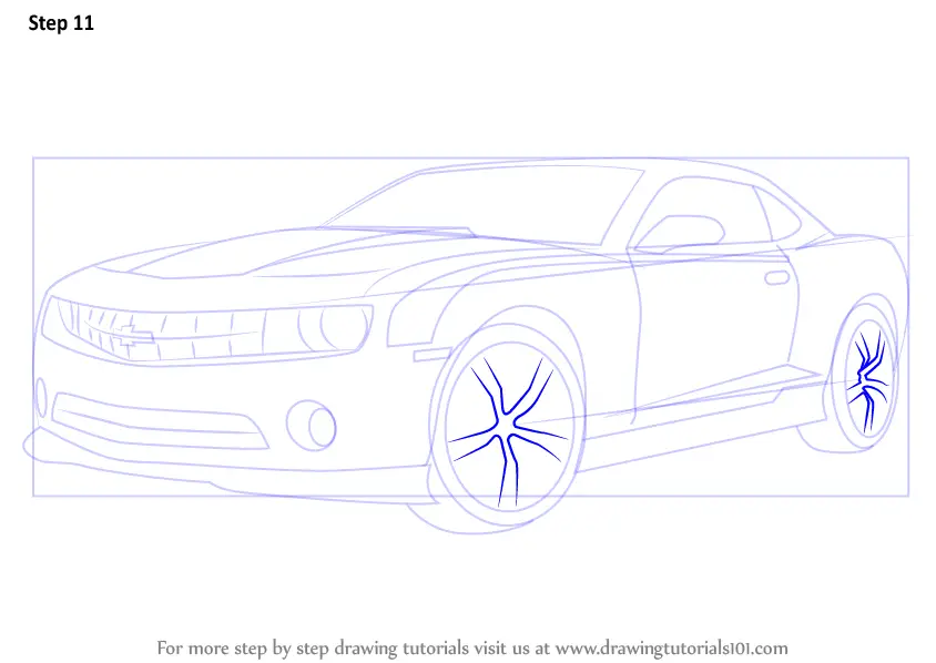 Learn How to Draw a Chevrolet Camaro (Sports Cars) Step by Step ...