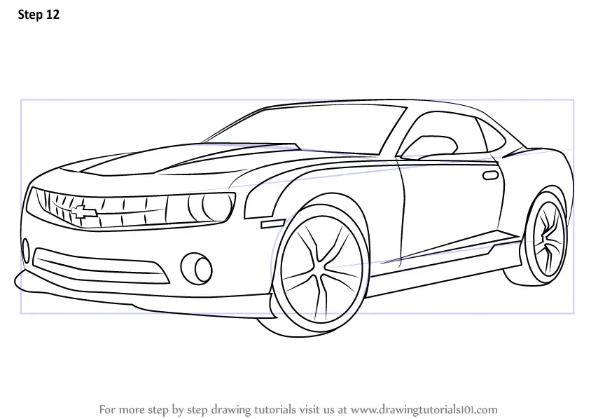 Learn How to Draw a Chevrolet Camaro (Sports Cars) Step by Step ...