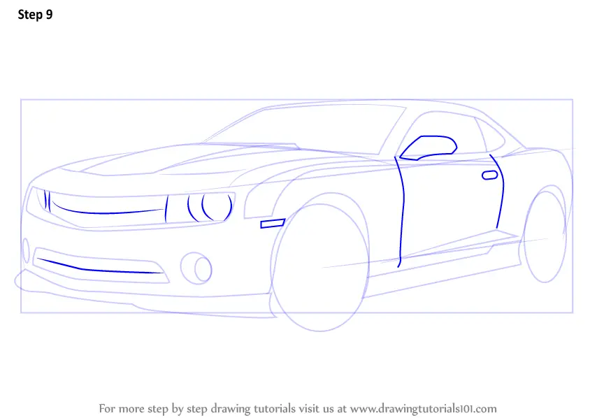 Learn How to Draw a Chevrolet Camaro (Sports Cars) Step by Step ...