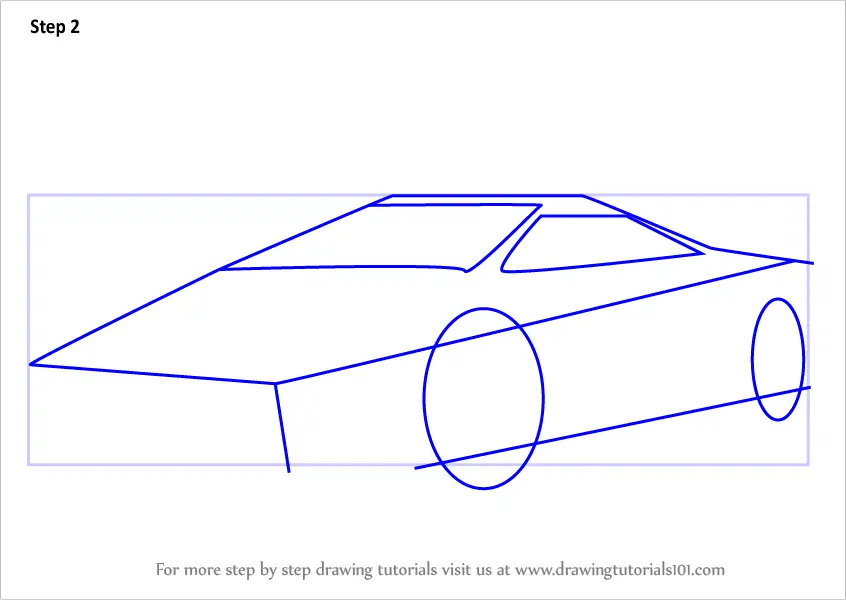 Learn How to Draw a Lamborghini Car (Sports Cars) Step by Step