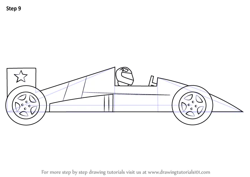 Learn How to Draw a Racing Car for Kids (Sports Cars) Step by Step
