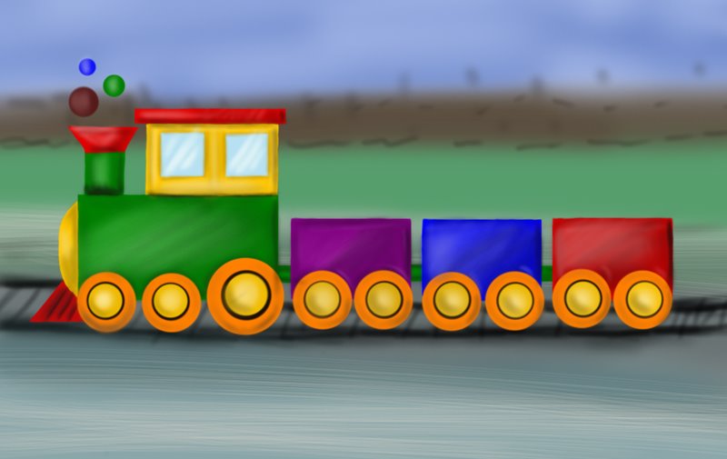 Learn How to Draw a Train for Kids (Trains) Step by Step Drawing