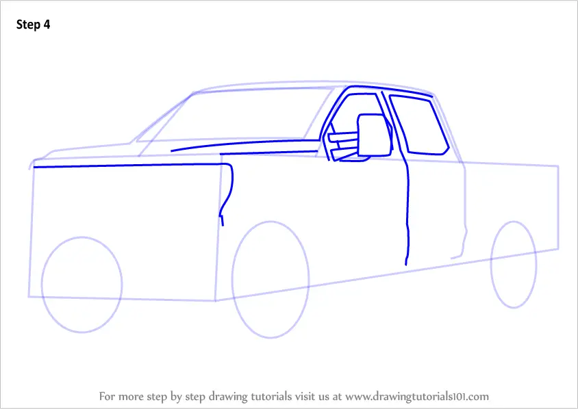Learn How to Draw Ford F350 (Trucks) Step by Step Drawing Tutorials